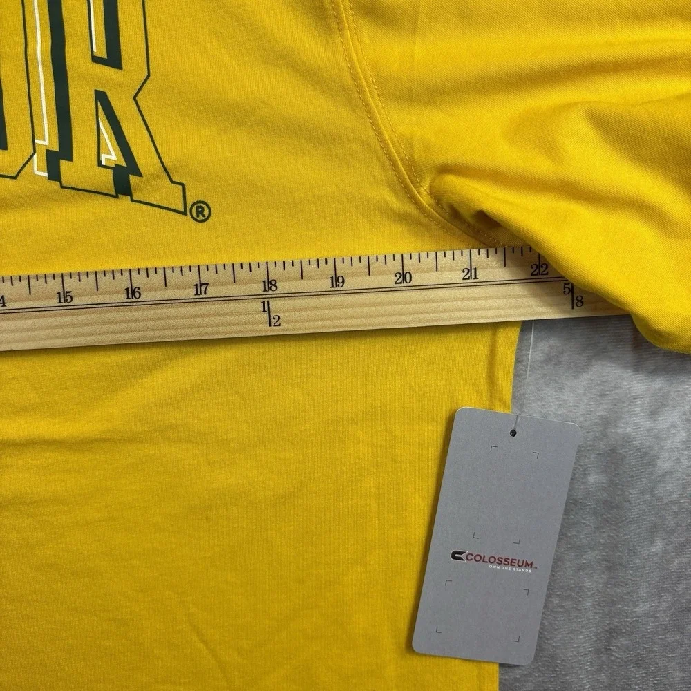 Baylor Bears T Shirt Mens L Yellow College Stretch Performance NEW